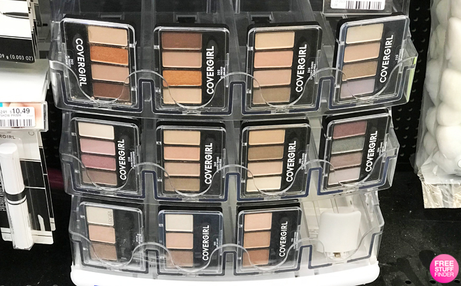 Covergirl Eyeshadow Palettes on a Rack