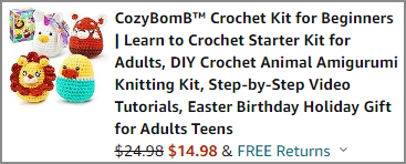 CozyBomB Crochet Kit for Beginners checkout screenshot