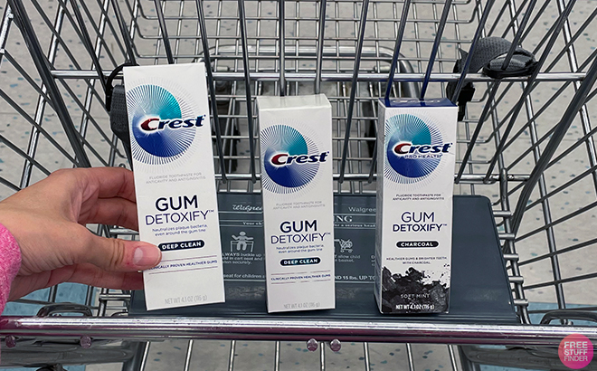 Crest Toothpastes in cart