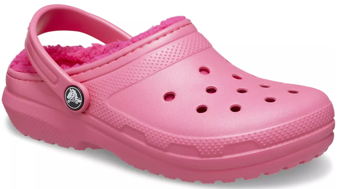 Crocs Toddlers Classic Lined Clogs in Pink Color