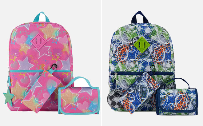 Cudlie 5 Piece Hearts And Stars Backpack Set With Lunch Bag 1