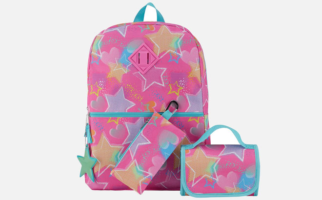 Cudlie 5 Piece Hearts And Stars Backpack Set With Lunch Bag