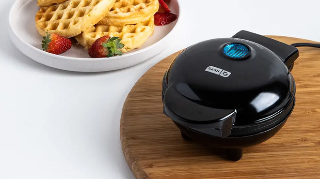 Dash Mini Waffle Maker in Black Color