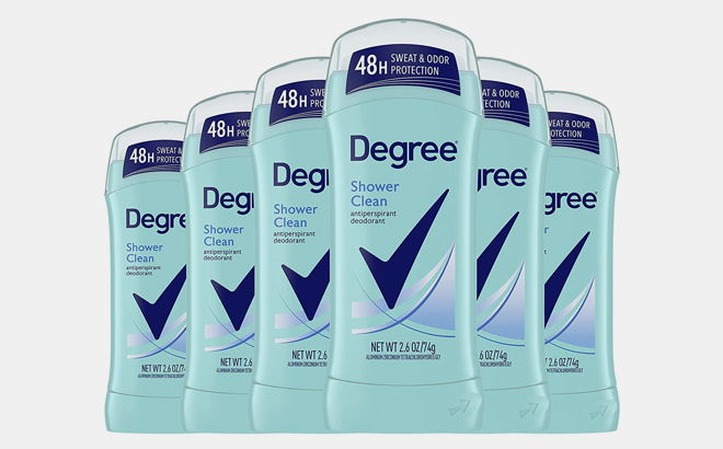 Degree Advanced Antiperspirant Deodorant Shower Clean 6 Pack
