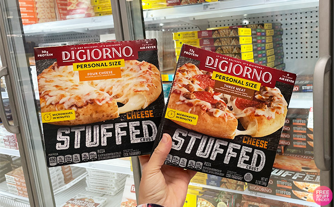 DiGiorno Four Cheese and Three Meat Personal Size Frozen Pizza