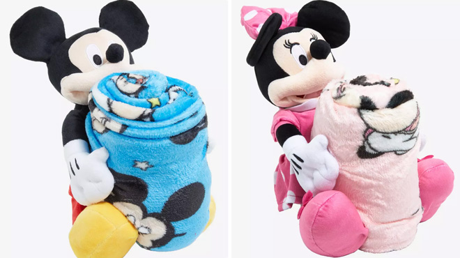 Disney Mickey Mouse Hugger Pillow Silk Touch Throw Set