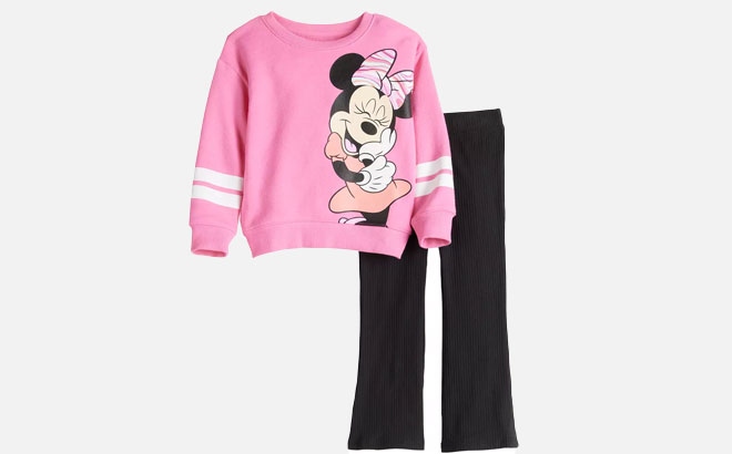 Disneys Minnie Mouse Baby Toddler Girl Top Flare Leggings