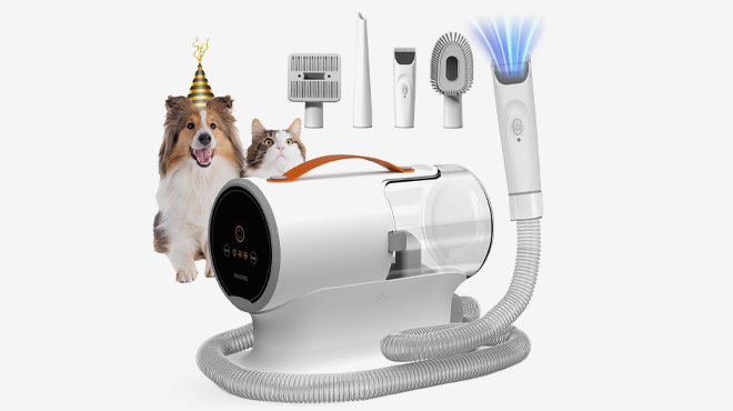 Dog Hair Vacuum and Dog Grooming Kit
