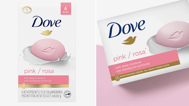 Dove Pink Bar Soap 6 Pack