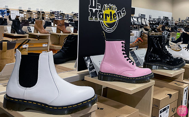 Dr Martens Boots on display