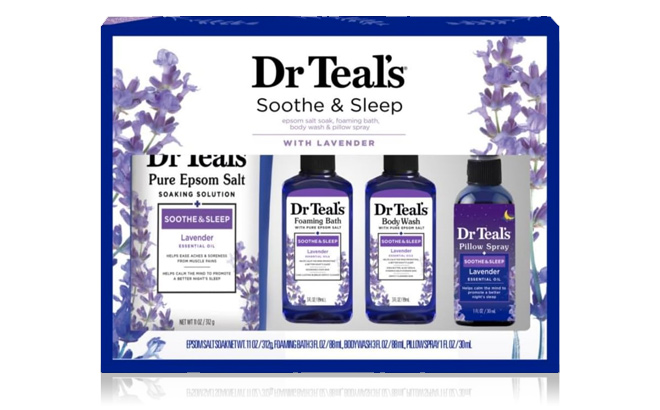 Dr Teals Soothe Sleep Gift Set on White