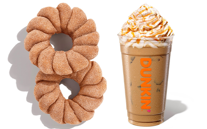 Dunkin Donuts New Spring Menu Items Churro Donut and Dunkins Churro Signature Latte