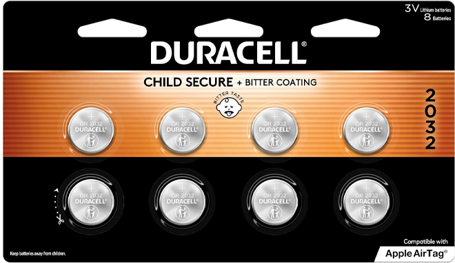 Duracell 2032 Lithium Battery 8 Count Pack