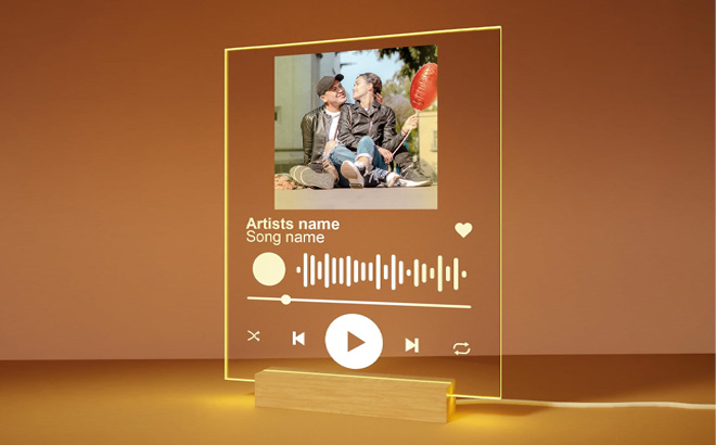 EGD Acrylic Personalized Spotify Plaque on the Table