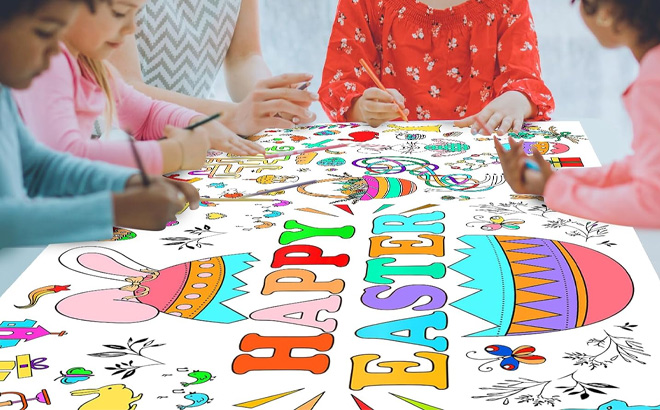 Easter Giant Coloring Tablecloth