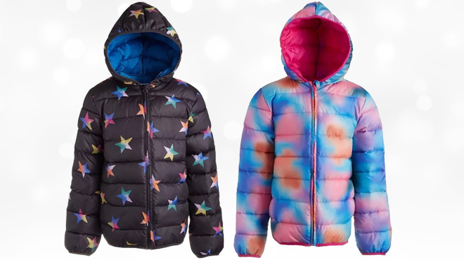 Epic Threads Big Girls Star Packable Hooded Jacket and Epic Threads Big Girls Watercolor Packable Hooded Jacket