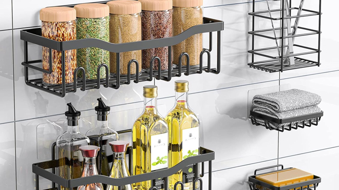 Eudele Hanging Shower Organizer 5 Piece Set Eudele Hanging Shower Organizer 5 Piece Set