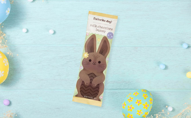 Favorite Day Spring Milk Chocolate Bunny Flow on the Table