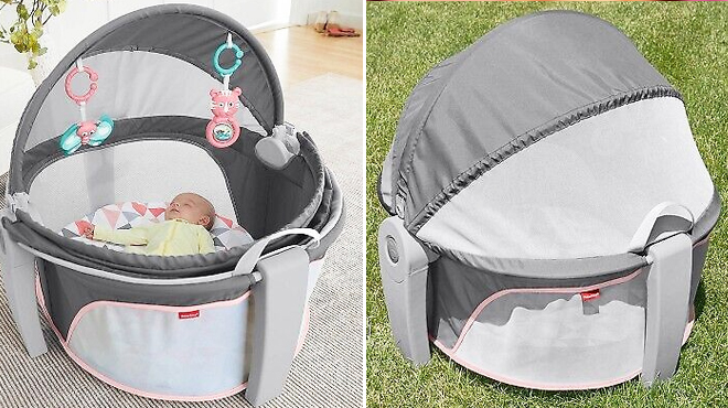 Fisher Price On The Go Girl Baby Dome Charcoal