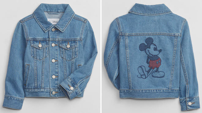 GAP Factory Disney Mickey Mouse Icon Denim Toddler Jacket