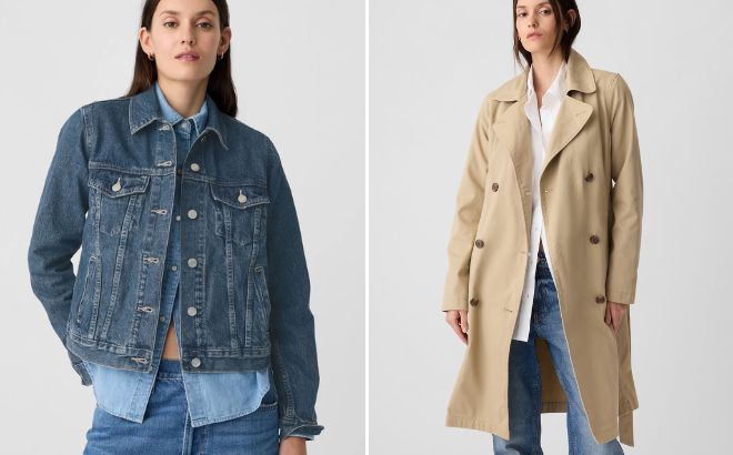 Gap Icon Denim Jacket and Modern Trench Coat
