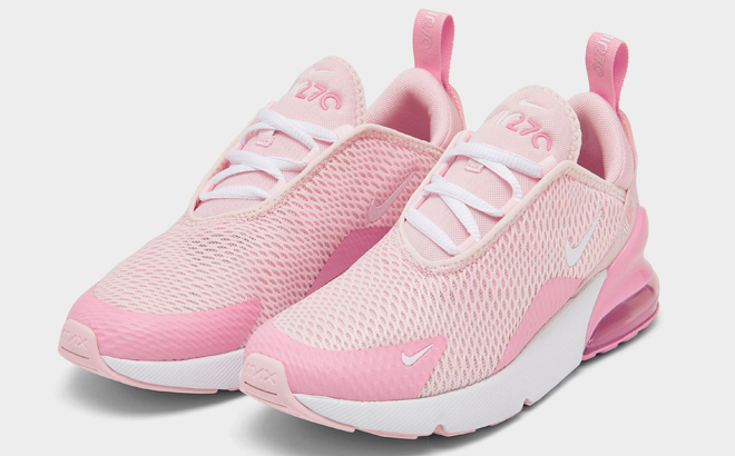 Girls Little Kids Nike Air Max 270 Casual Shoes in Pink