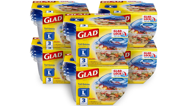 GladWare Tall Entree Food Storage Containers 18 count