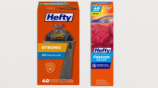 Hefty Freezer Bags and Trash Bags 40 Count Packs Hefty Freezer Bags and Trash Bags 40 Count Packs