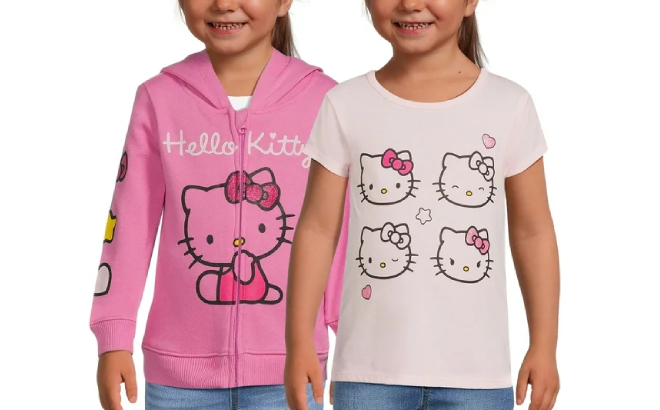 Hello Kitty Toddler Girls Hoodie Tee Set
