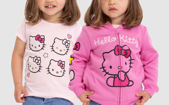 Hello Kitty Toddler Hoodie Tee Set