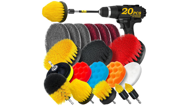 Holikme 20 Pack Drill Brush Attachments Set