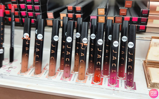 Jaclyn Cosmetics Poutspoken Liquid Lipstick on a Shelf