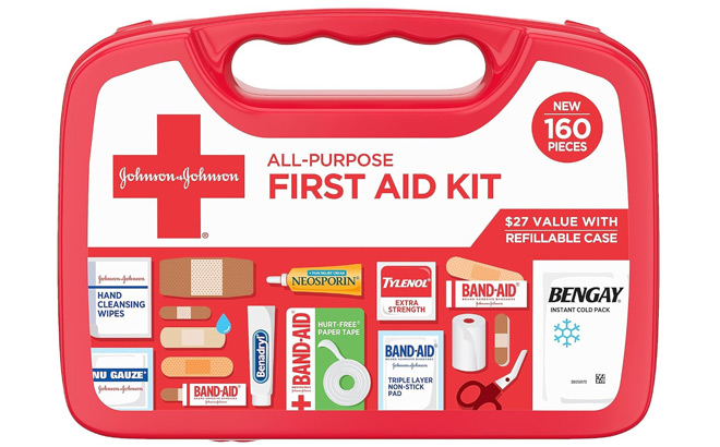 Johnson Johnson All Purpose Portable First Aid Kit