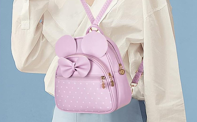 KL928 Girls Mini Backpacks in Purple Color