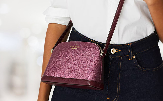 Kate Spade Tinsel Small Dome Crossbody Kate Spade Tinsel Small Dome Crossbody in Deep Berry Color