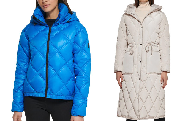 Kenneth Cole Womens Puffer Coat and Kenneth Cole Womens Stadium Length Coat