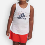 Kid Wearing Adidas Tank Top and Skort Set
