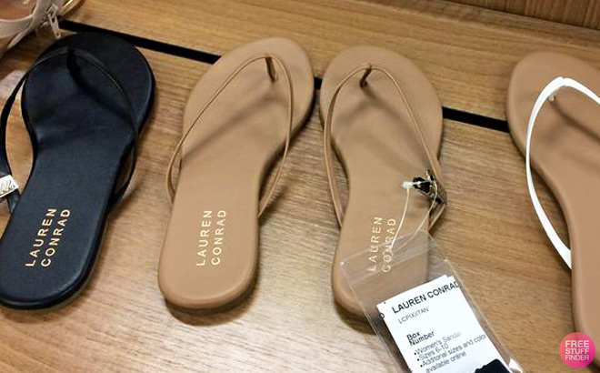 LC Lauren Conrad Honey 2 Womens Flip Flop Sandals