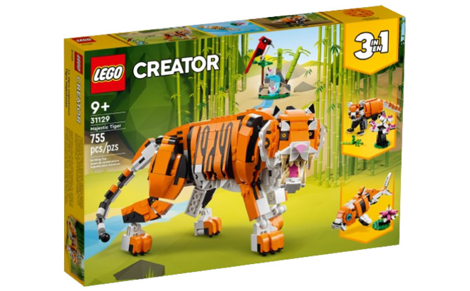 LEGO 755 Piece Creator 3 in 1 Majestic Tiger Set