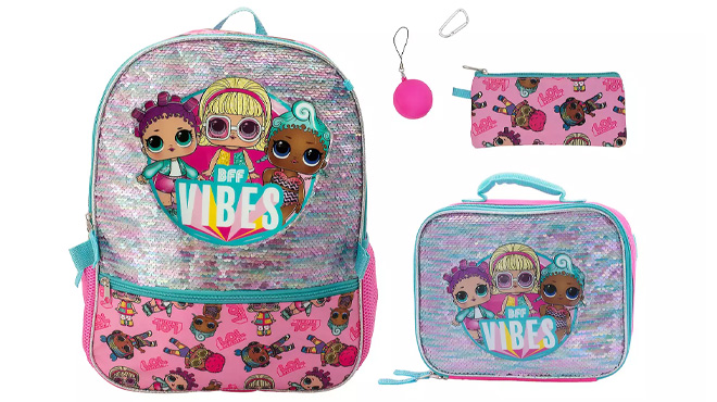 LOL Surprise 5 Piece Backpack & Lunch Box Set