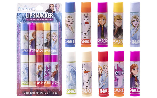 Lip Smacker Disney Frozen II 10 Piece Flavored Lip Balm Party Pack