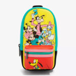 Loungefly Disney100 Mickey Mouse And Friends Pencil Case on a Gray Background