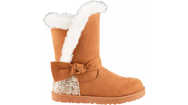 Magellan Outdoors Youth Glitter Faux Fur Boots