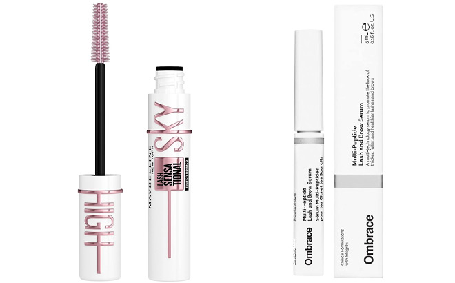 Maybelline Lash Sensational Sky High Lash Primer and Ombrace Ordinary Lash and Brow Serum