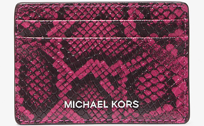 Michael Kors Jet Set Small Snake Embossed Card Case