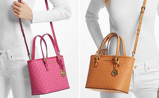 Michael Kors Jet Set Travel Extra Small Logo Top Zip Tote Bag Michael Kors Jet Set Travel Extra Small Logo Top Zip Tote Bag