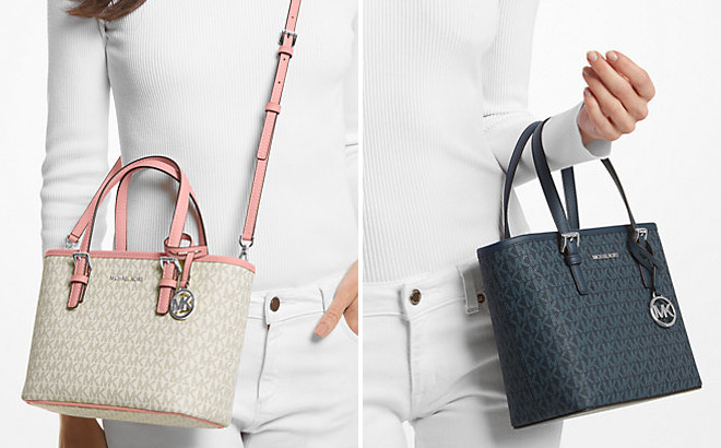 Michael Kors Jet Set Travel Extra Small Logo Tote Bag Michael Kors Jet Set Travel Extra Small Logo Tote Bag