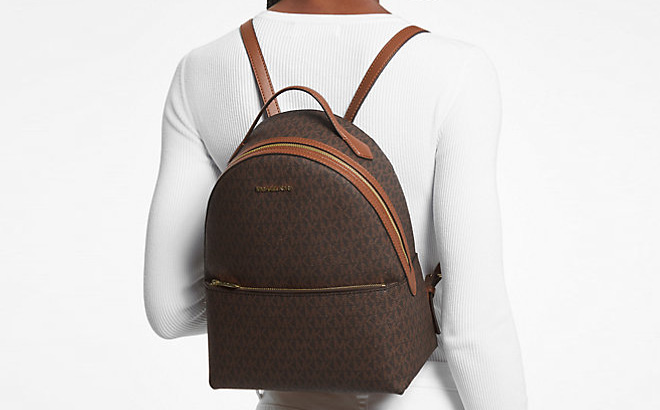 Michael Kors Sheila Medium Logo Backpack 