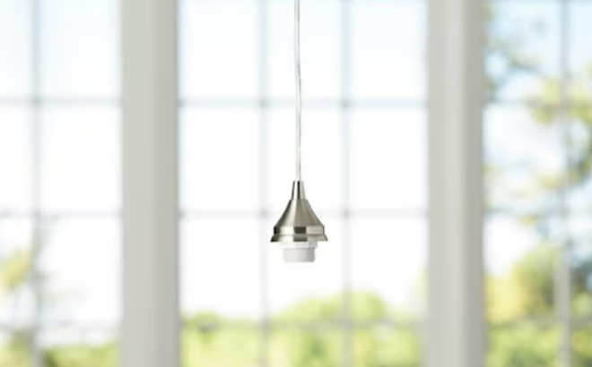 Mini Hanging Pendant Light in front of Windows
