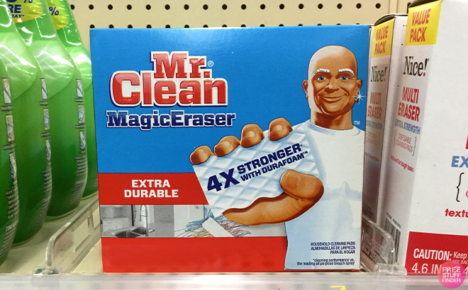 Mr Clean Magic Eraser Cleaning Pads in shelf